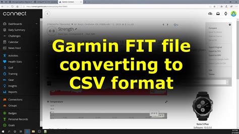 cc Back. . Garmin fit file conversion